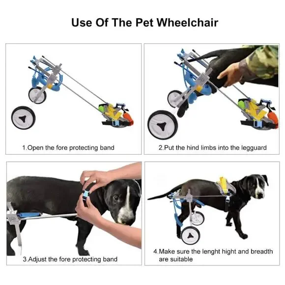 HiHydro Cart Small Pet Wheelchair Handicapped Hind Legs Dog Cat Walk XXS-XS